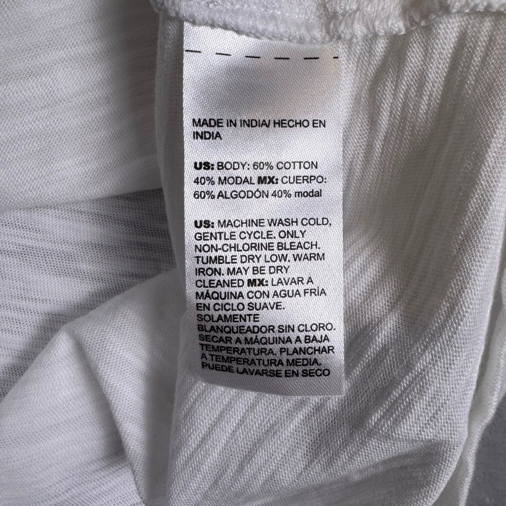Chicos Cotton Slub Scoop Neck Elbow Tee Alabaster White Size 4 XXL Set of 2 NEW - Picture 5 of 9